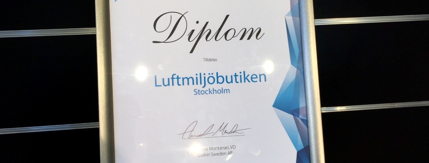Årets återförsäljare Daikin B2C 2015