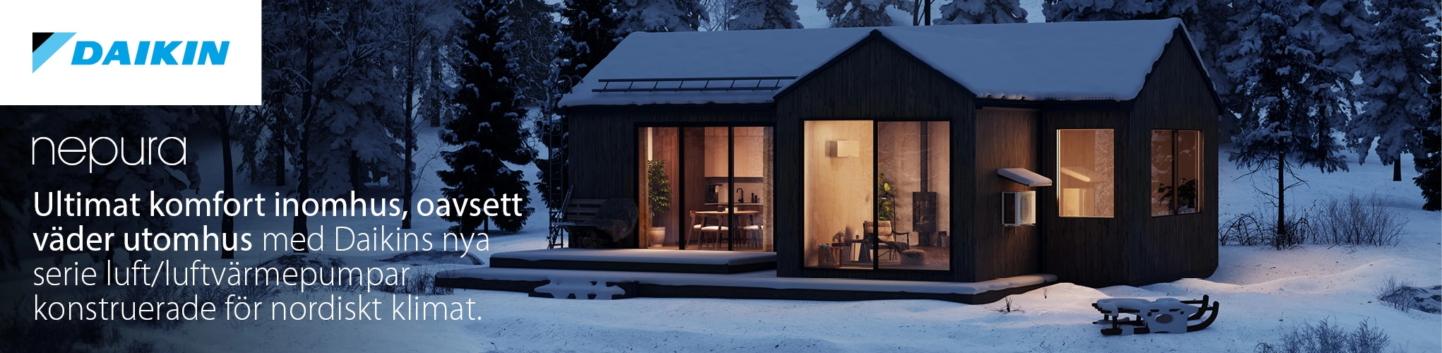 Banner_nepura Daikin luftvärmepump Nepura
